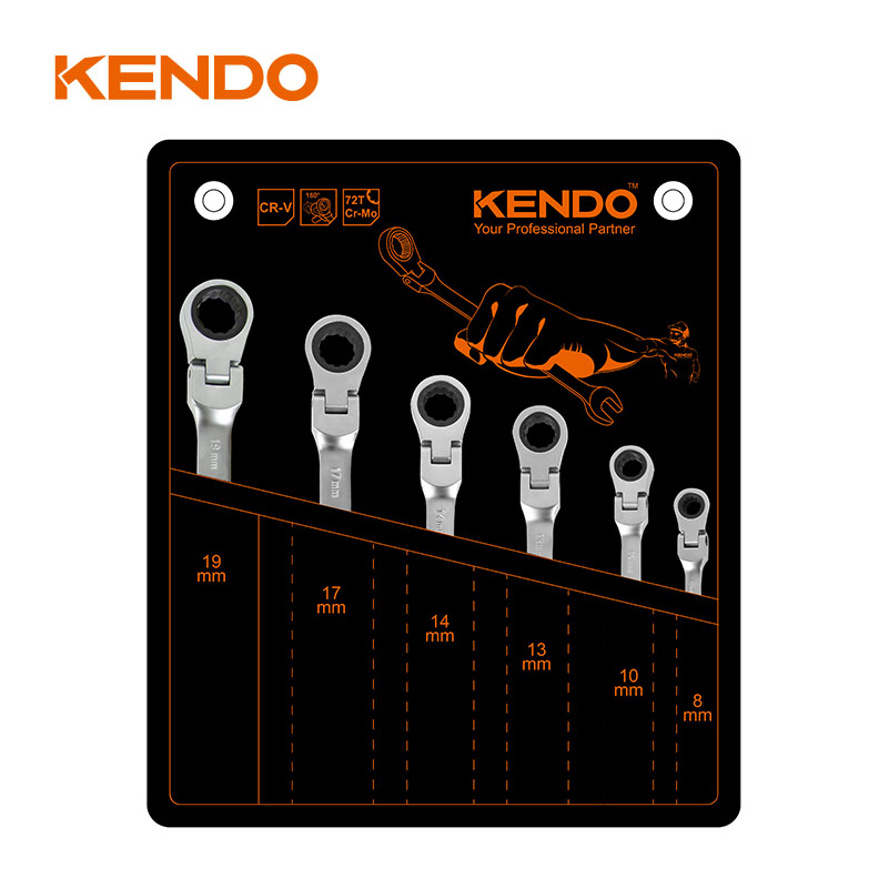 Conjunto de llave de combinación de Ratchet de 6pc Flex