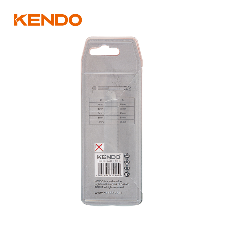 Juego de brocas para vidrio de 5 piezas, hexagonales. Vástago de cambio rápido