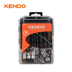 Broca helicoidal HSS de 19 piezas, acabado forjado y negro