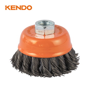 Cepillo de copa, alambre anudado