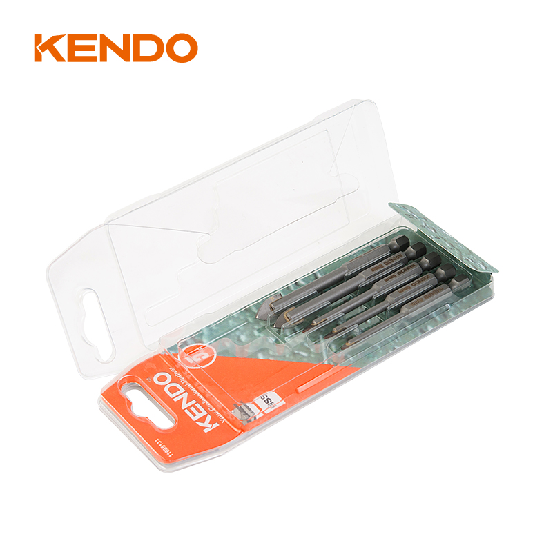 Juego de brocas para vidrio de 5 piezas, hexagonales. Vástago de cambio rápido