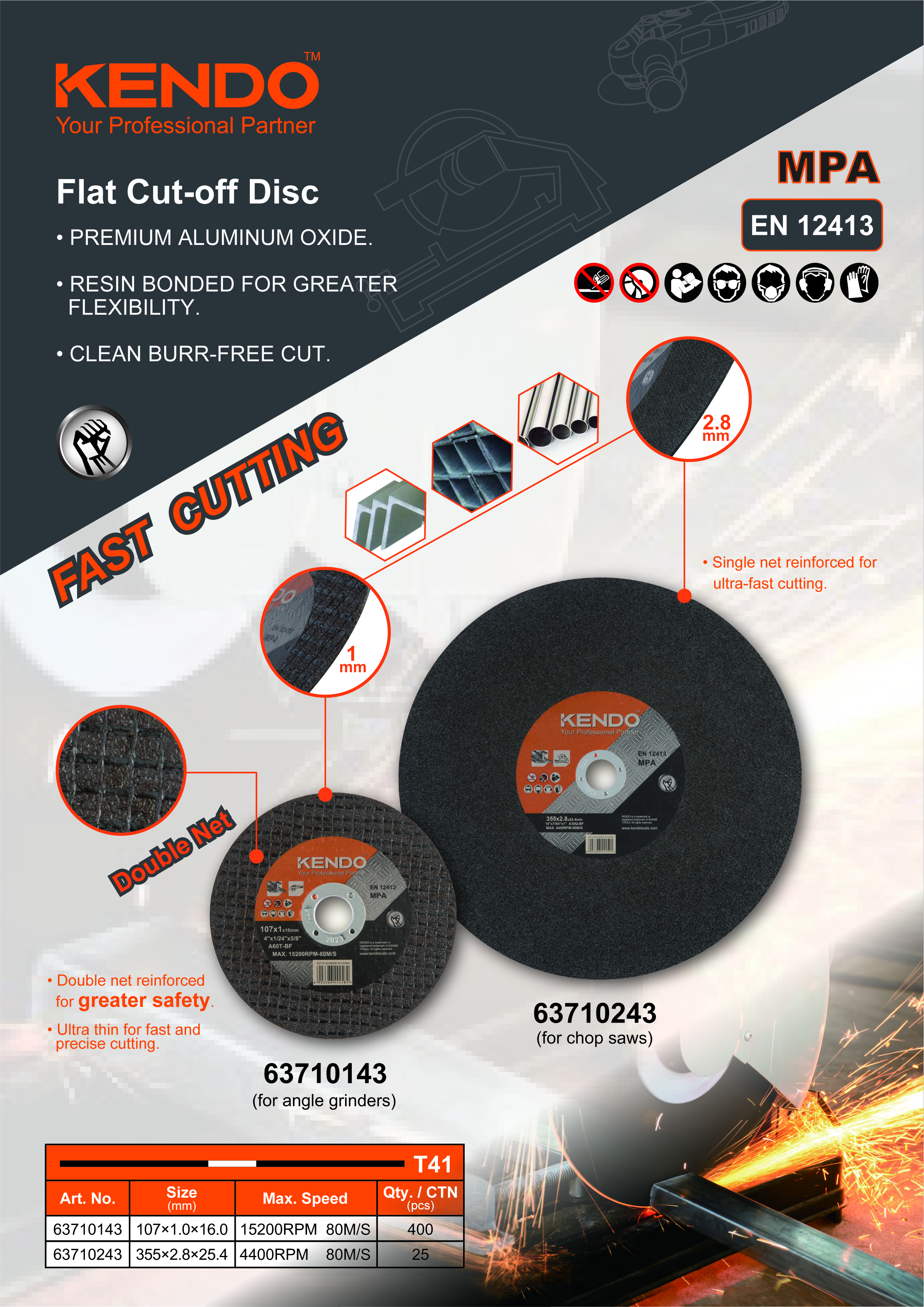 ¿Cómo instalar correctamente un disco de corte de metal plano?