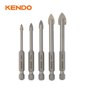 Juego de brocas para vidrio de 5 piezas, hexagonales. Vástago de cambio rápido