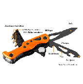 Cuchillo multifunción 14 en 1 con linterna LED