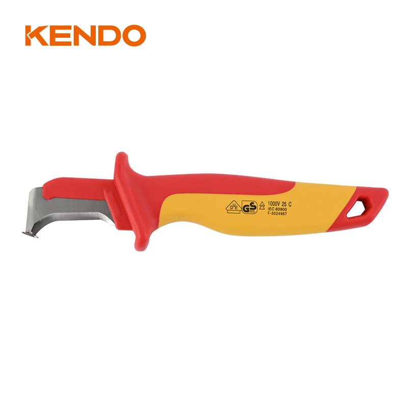 Cuchillo para cable en forma de hoz VDE 185 mm/7'