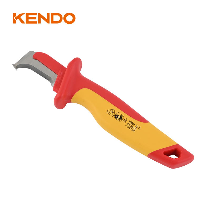 Cuchillo para cable en forma de hoz VDE 185 mm/7'