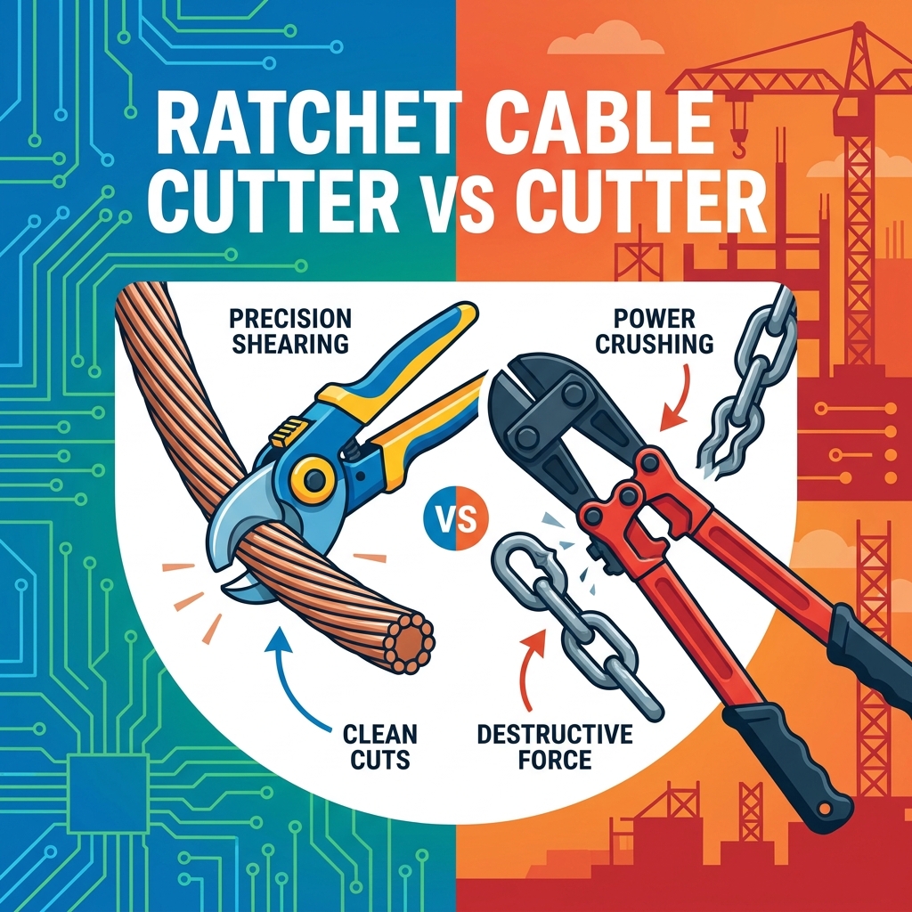 Cortador de cables con trinquete versus cortador de pernos: ¿Qué herramienta debería utilizar?